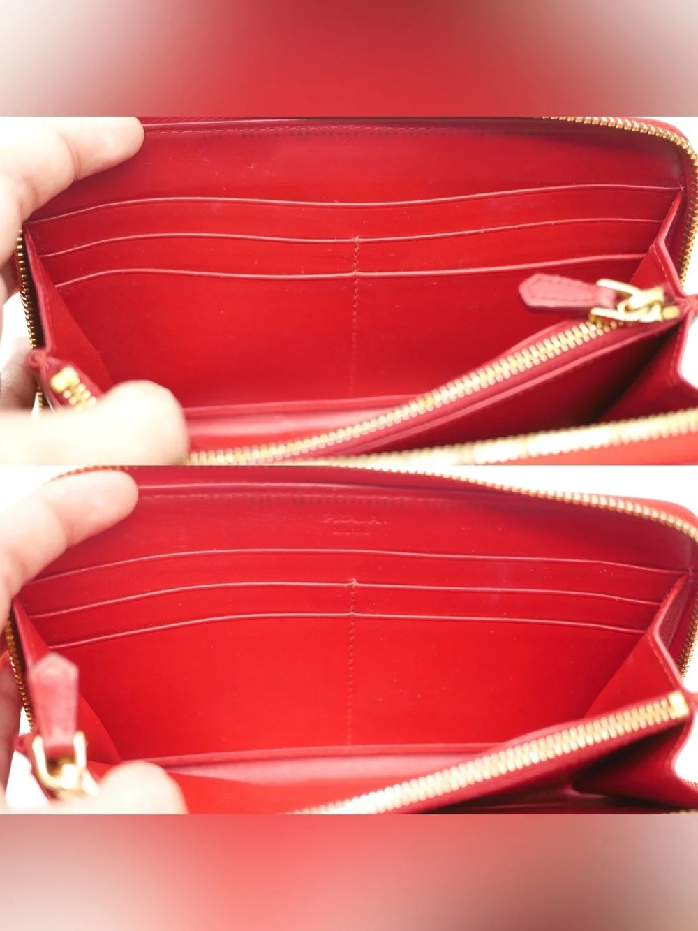 🍓PRADA Saffiano Red Wallet